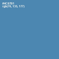 #4C87B1 - Steel Blue Color Image