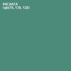 #4C8A7A - Viridian Color Image