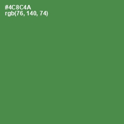 #4C8C4A - Hippie Green Color Image