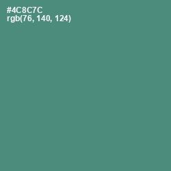 #4C8C7C - Viridian Color Image
