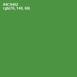 #4C9442 - Hippie Green Color Image