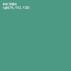 #4C9984 - Smalt Blue Color Image