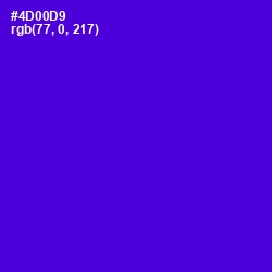 #4D00D9 - Purple Heart Color Image