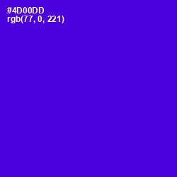 #4D00DD - Purple Heart Color Image