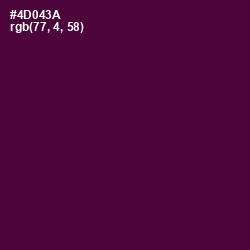 #4D043A - Blackberry Color Image