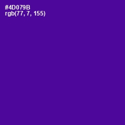 #4D079B - Pigment Indigo Color Image
