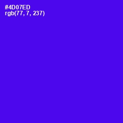 #4D07ED - Purple Heart Color Image