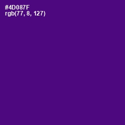 #4D087F - Honey Flower Color Image