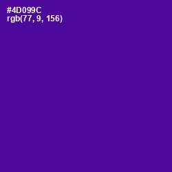 #4D099C - Pigment Indigo Color Image