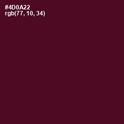 #4D0A22 - Barossa Color Image