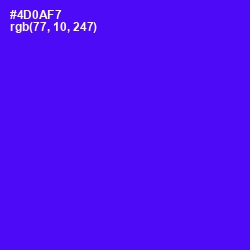 #4D0AF7 - Purple Heart Color Image