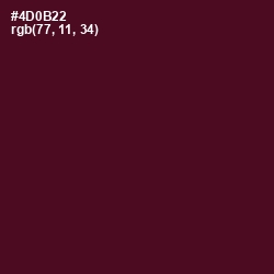 #4D0B22 - Barossa Color Image