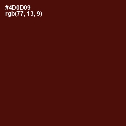 #4D0D09 - Mahogany Color Image