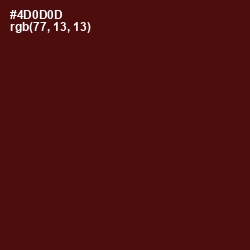 #4D0D0D - Mahogany Color Image