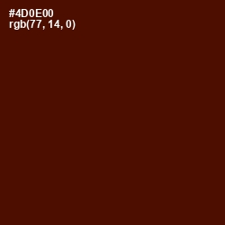 #4D0E00 - Mahogany Color Image