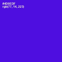 #4D0EDF - Purple Heart Color Image
