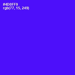 #4D0FF9 - Purple Heart Color Image