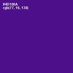 #4D108A - Pigment Indigo Color Image