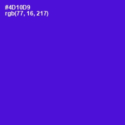 #4D10D9 - Purple Heart Color Image