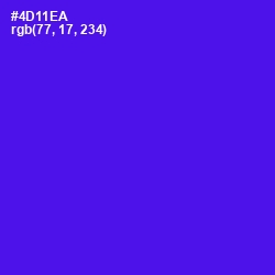 #4D11EA - Purple Heart Color Image