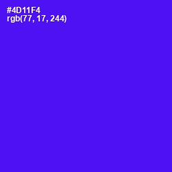 #4D11F4 - Purple Heart Color Image