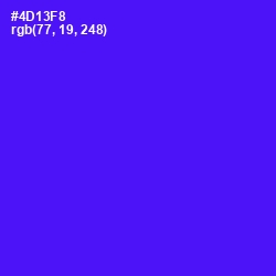 #4D13F8 - Purple Heart Color Image