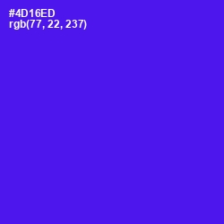 #4D16ED - Purple Heart Color Image