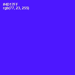 #4D17FF - Purple Heart Color Image