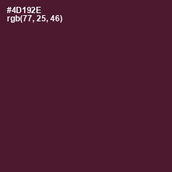 #4D192E - Wine Berry Color Image