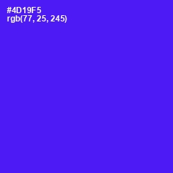 #4D19F5 - Purple Heart Color Image
