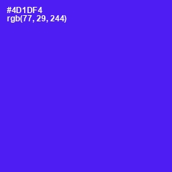 #4D1DF4 - Purple Heart Color Image