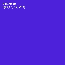 #4D20D9 - Purple Heart Color Image