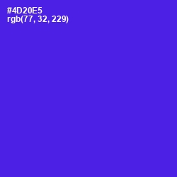 #4D20E5 - Purple Heart Color Image