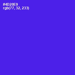 #4D20E9 - Purple Heart Color Image