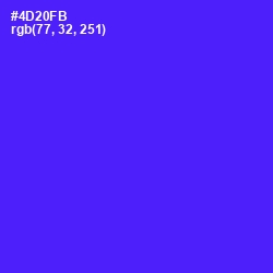 #4D20FB - Purple Heart Color Image