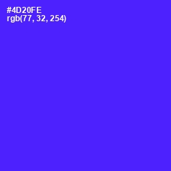 #4D20FE - Purple Heart Color Image