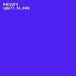 #4D22F0 - Purple Heart Color Image