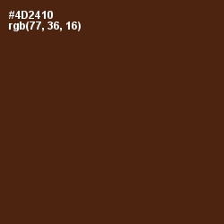 #4D2410 - Brown Derby Color Image