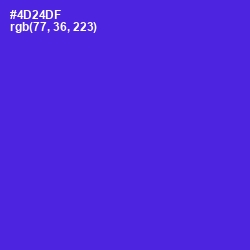 #4D24DF - Purple Heart Color Image