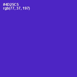 #4D25C5 - Purple Heart Color Image