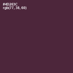 #4D263C - Livid Brown Color Image