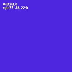 #4D26E0 - Purple Heart Color Image