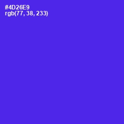 #4D26E9 - Purple Heart Color Image