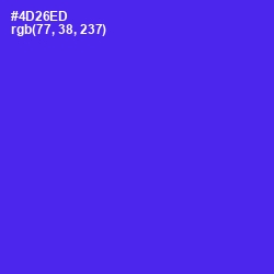 #4D26ED - Purple Heart Color Image