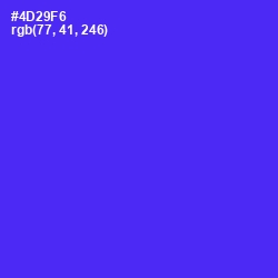 #4D29F6 - Purple Heart Color Image