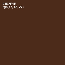 #4D2B1B - Brown Derby Color Image