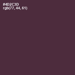 #4D2C3D - Woody Brown Color Image