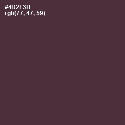 #4D2F3B - Woody Brown Color Image