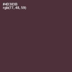 #4D303B - Woody Brown Color Image