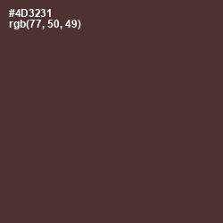 #4D3231 - Woody Brown Color Image
